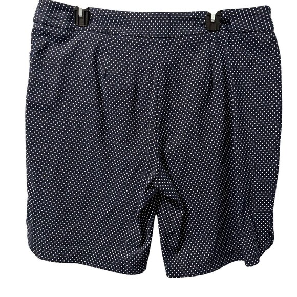 Kate Park Womens 2X Polka Dot Shorts Blue White Polyester & Nylon Blend - Picture 11 of 12